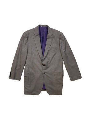 Vintage Holland‎ & Sherry Blazer Mens 42 Gray Wool 2-Button Notch Lapel Custom